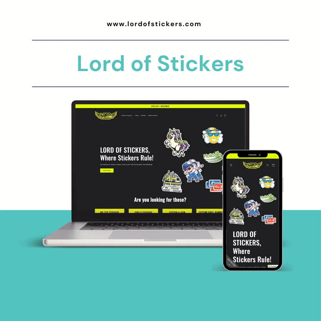 Lord of Stickers Website Design